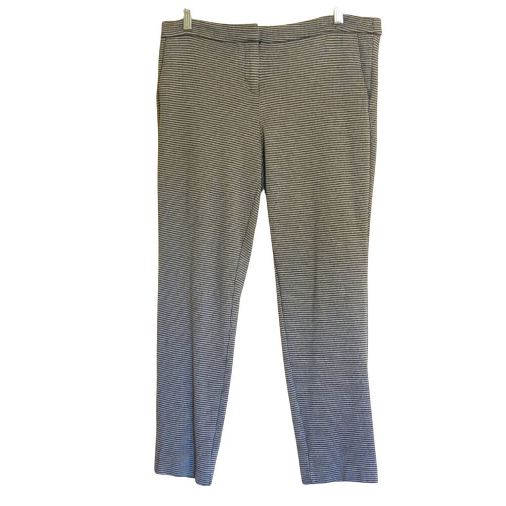 Eliane Rose Classic Black and White Herringbone Stretch Crop Pant Women Size 10